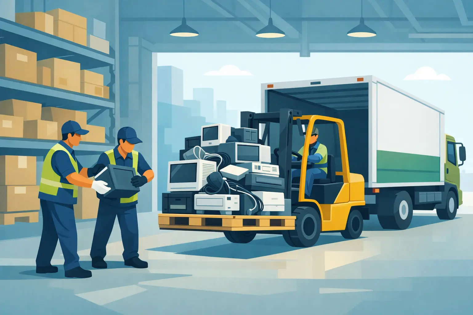 Warehouse E-Waste Pallet Pickup Basics