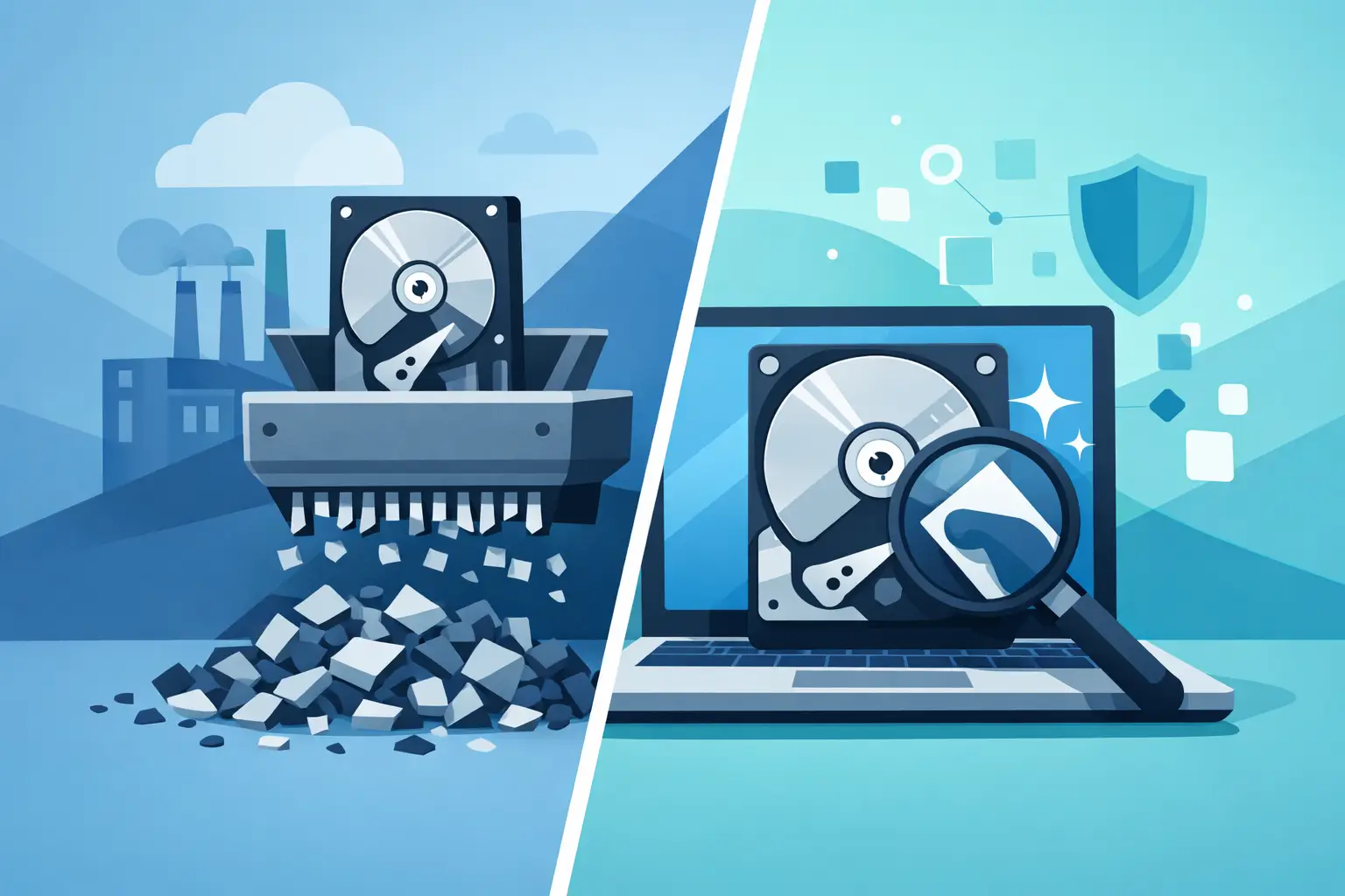 Hard Drive Shredding vs Wiping