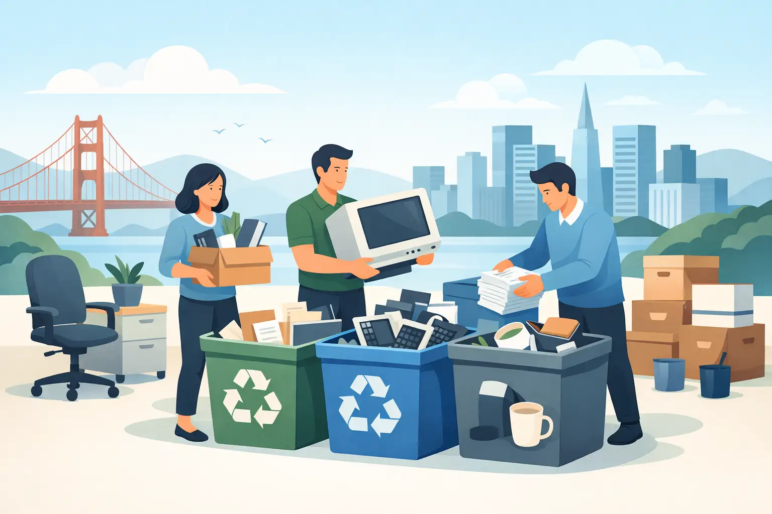 Office Cleanout Recycling Guide for Bay Area Teams