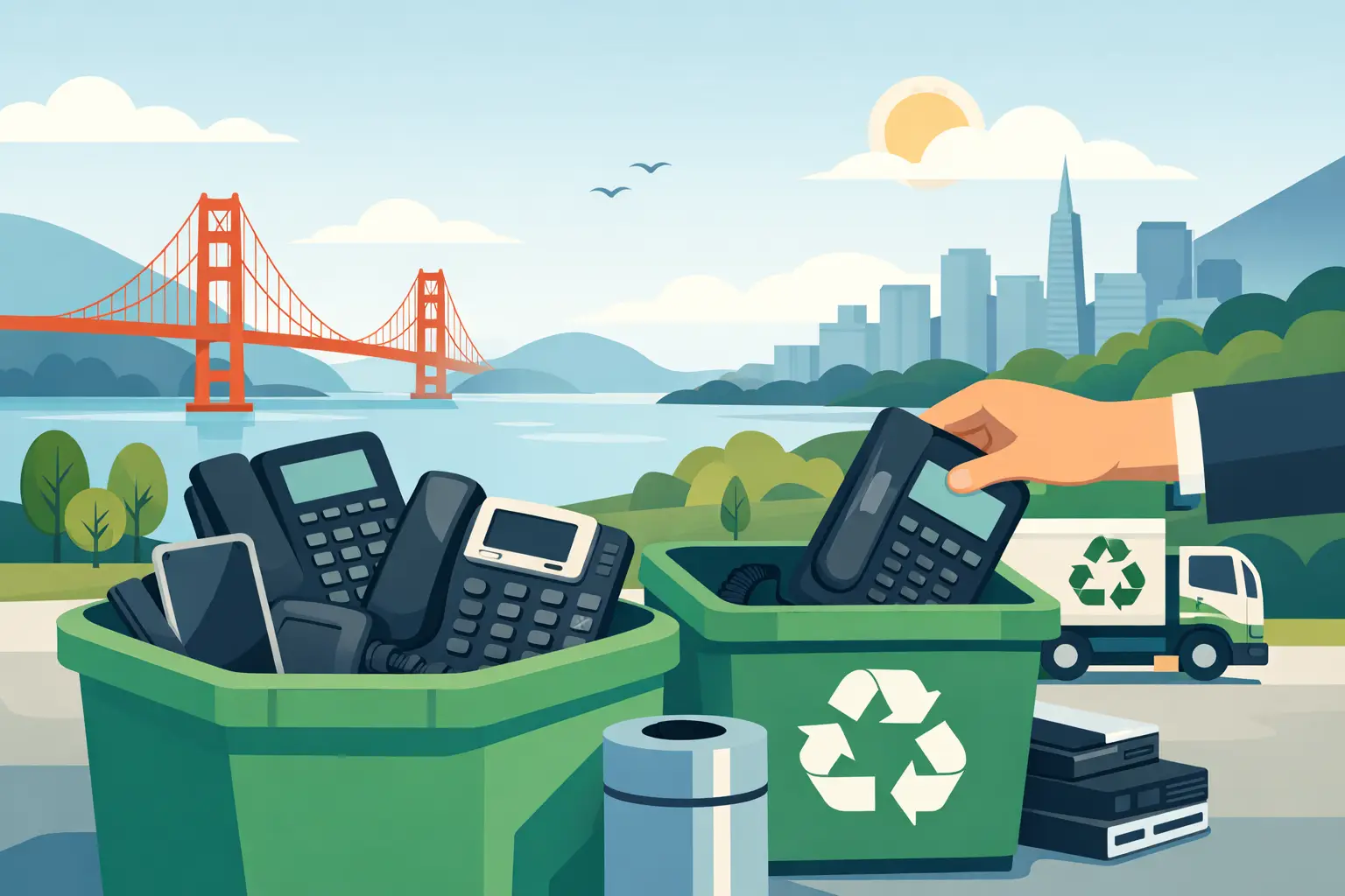 Where to Recycle Office Phones in the Bay Area