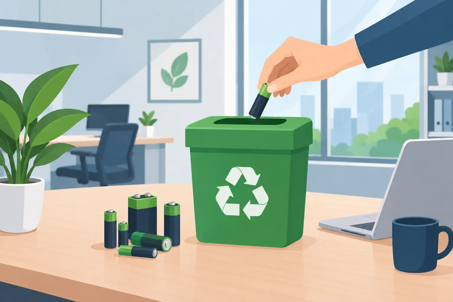 Battery Recycling for Offices Made Practical