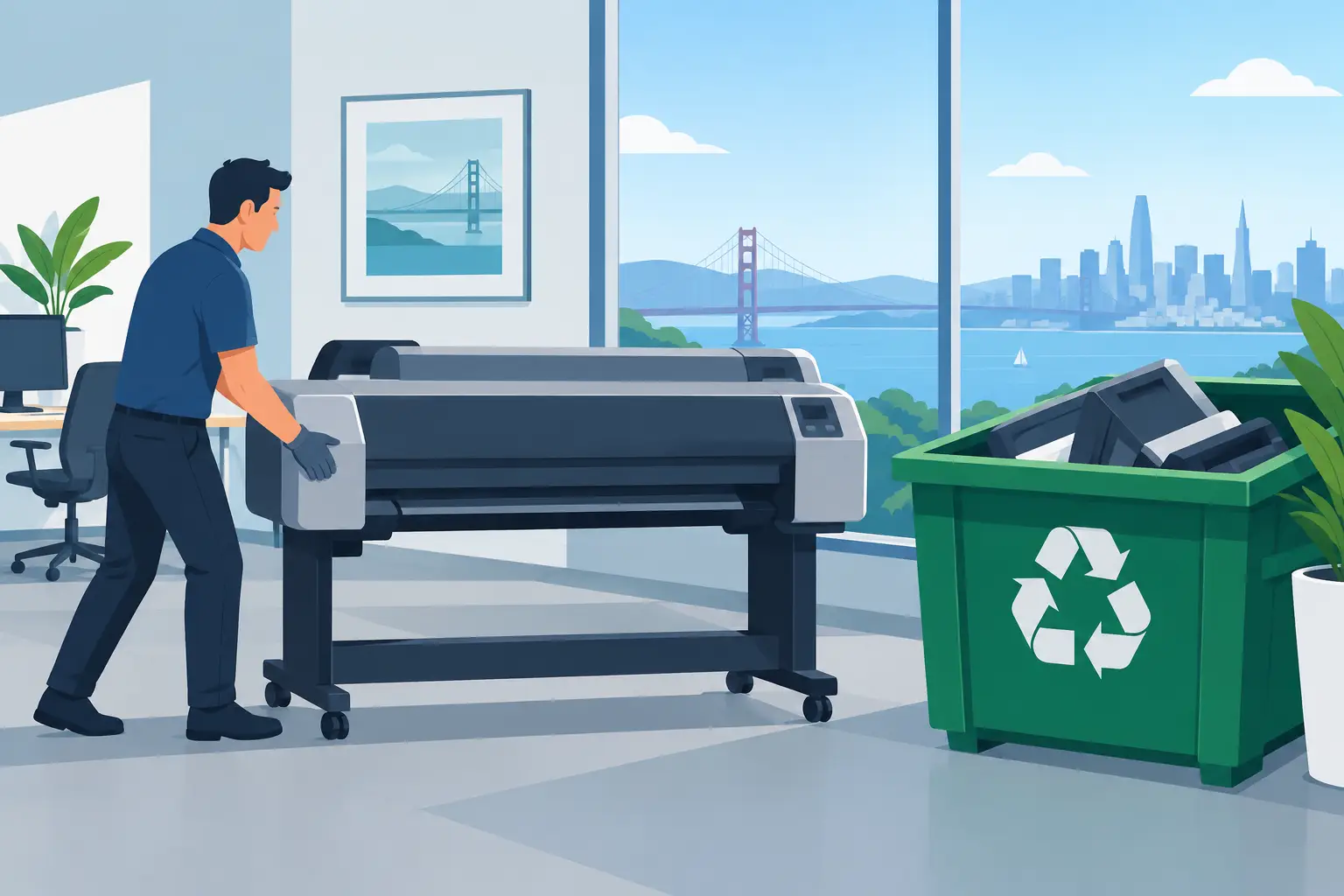 Large Format Printer Disposal for Bay Area Offices